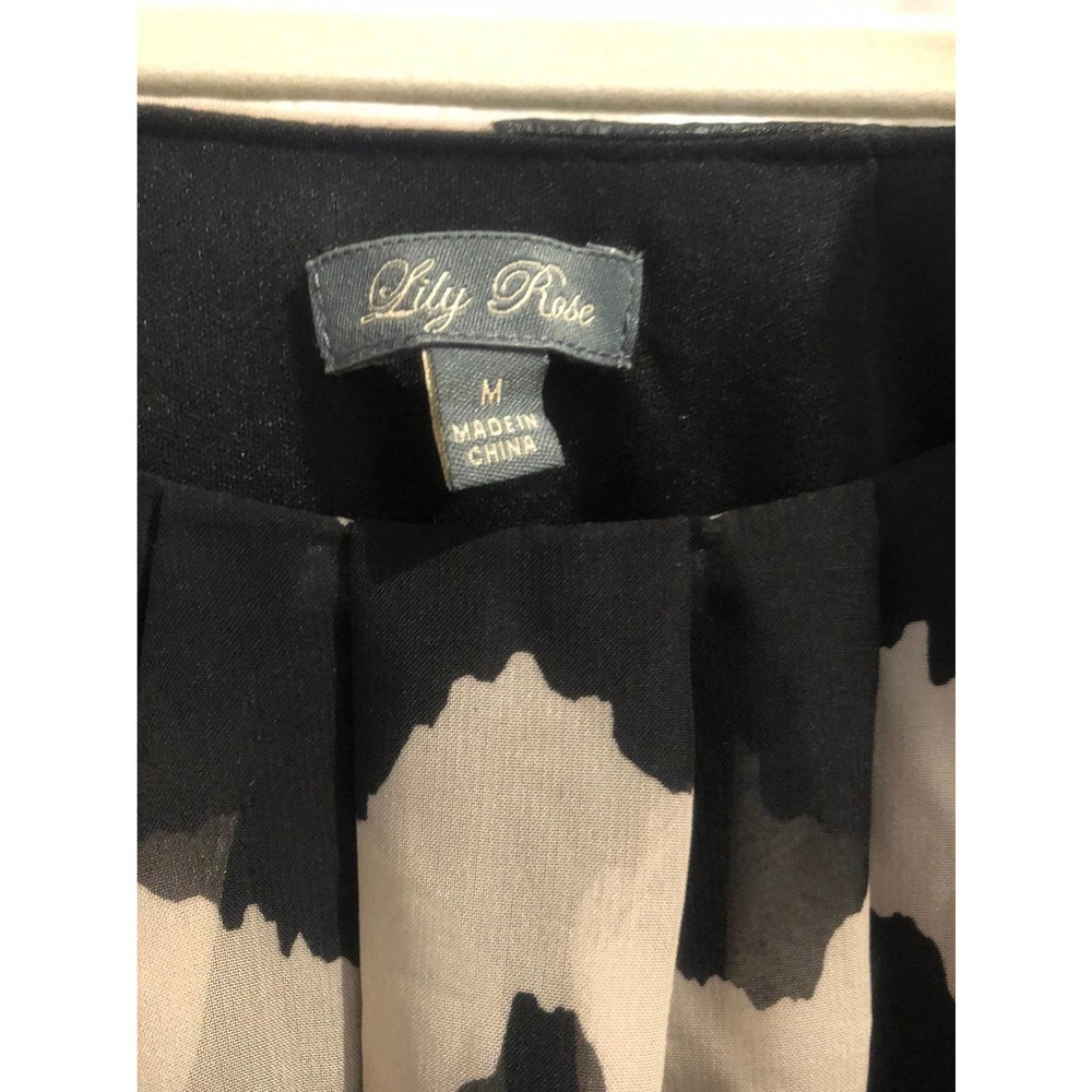 LILY ROSE STRIPED BLACK & CREAM DRESS - Picture 4 of 4